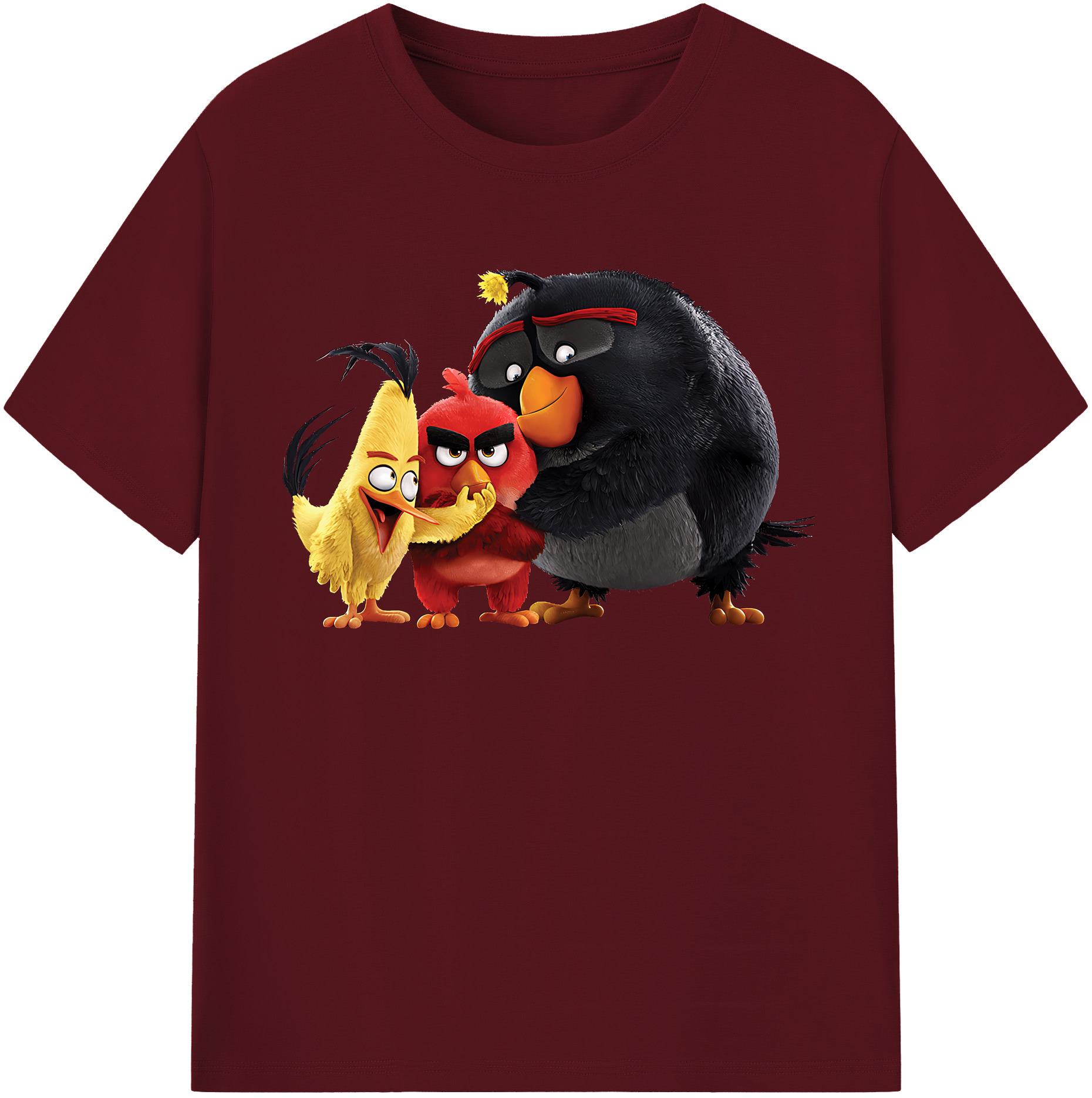 （画像用） Angry Birds アングリーバード 綿100％半袖Tシャツ（フロントプリント）